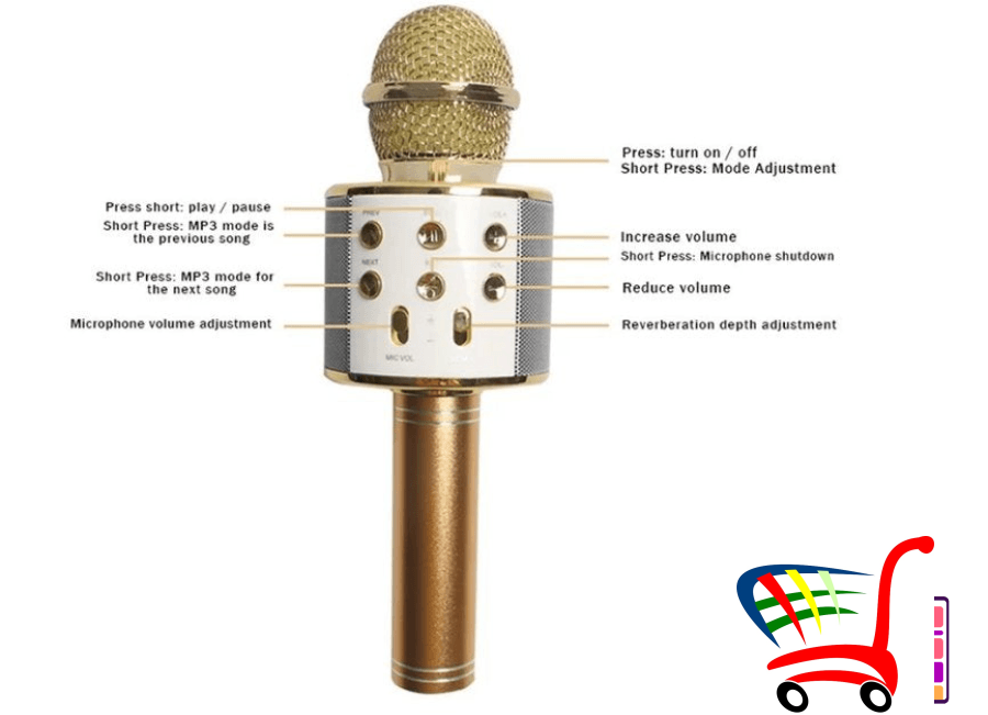 BlueTooth Karaoke Mikrofon WS 858 BlueTooth Karaoke Mikrofon WS 858