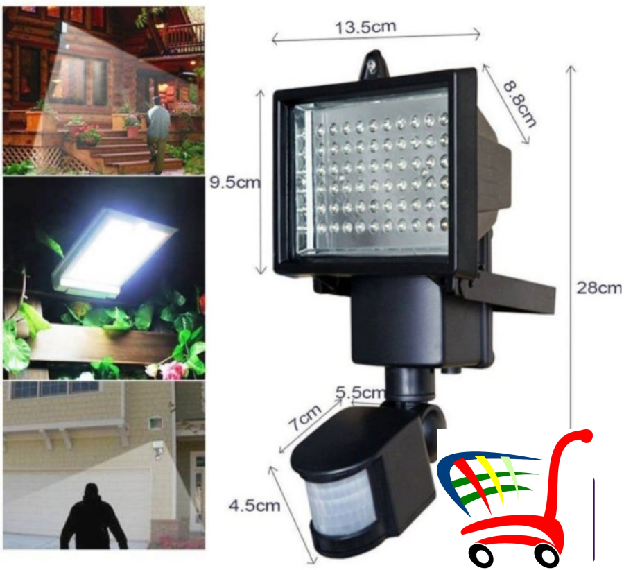 Full Led Solarni Reflektor Sa Senzorom W Full Led Solarni