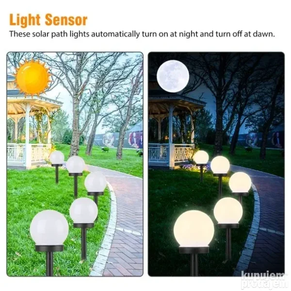 Solarne Lampe Za Baštu ili Dvorište - 4 kom - Solarne Lampe Za Baštu ili Dvorište - 4 kom - Image 4