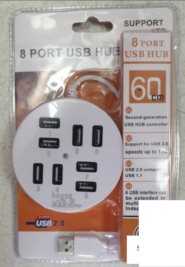 2.0 Usb Hub / Spliter Sa 8 Ulaza Brzo Punjenje -