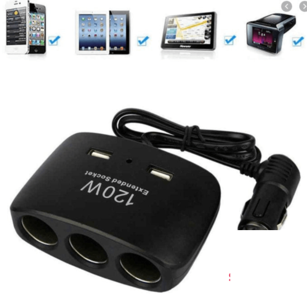 3 Utinice Za Auto+ 2 Usb Ulaza -