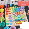 3U1 Drvena Logaritamska Tabla Sa Perlama -