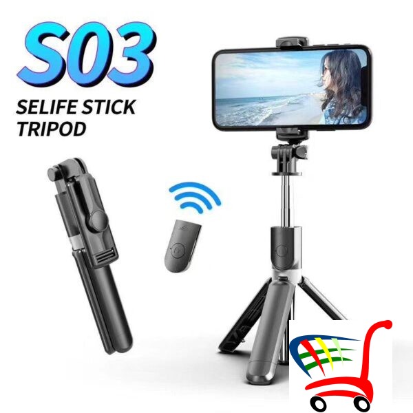Selfie stap S03  sa stativom - Selfie stap S03  sa stativom - Image 2