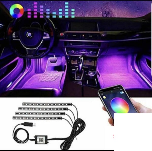 Ambijentalno Svetlo Osvetljenje Led Rgb + Aplikacika Auto -