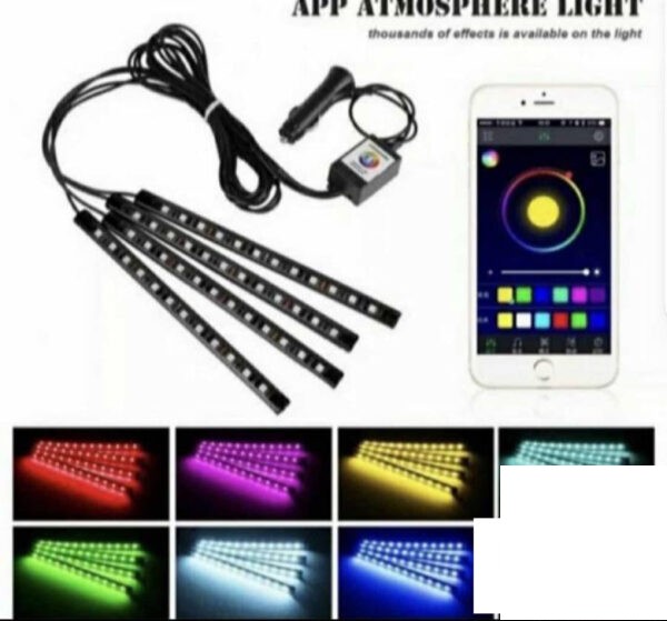 Ambijentalno Svetlo Osvetljenje Led Rgb + Aplikacika Auto -