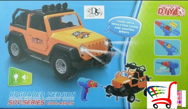 Auto Jeep Rasklopiva Igraka Sa Rafilicom Na Baterije -
