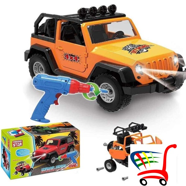 Auto Jeep Rasklopiva Igraka Sa Rafilicom Na Baterije -