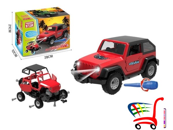 Auto Jeep Rasklopiva Igraka Sa Rafilicom Na Baterije -