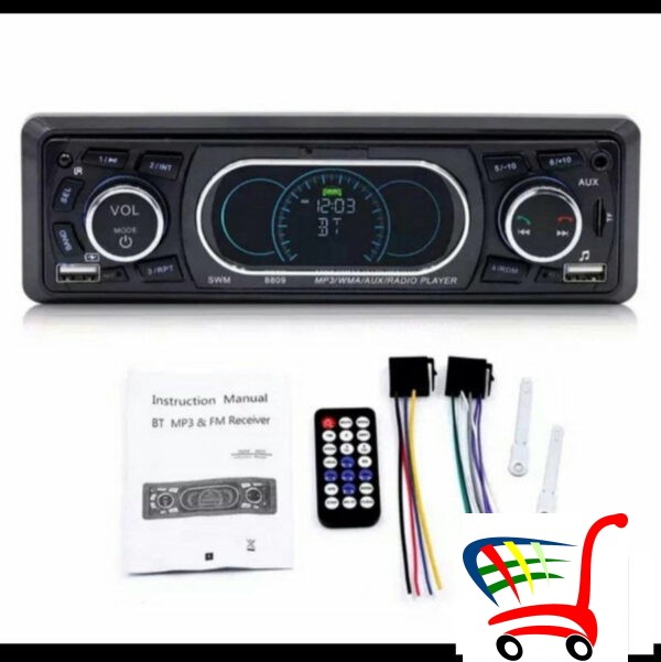 Auto Radio / Model Swm 8809/ Bluetooth Usb Mikro Sd -