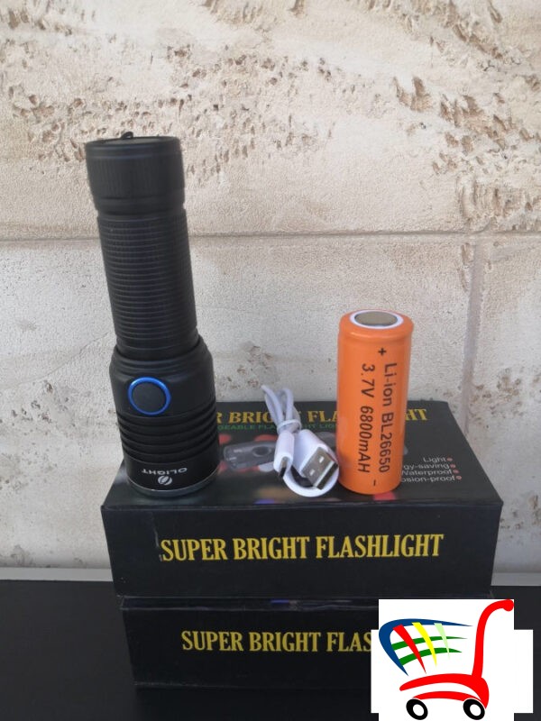 Baterijska Lampa Olight Police 100000W T6 Crna Vea -