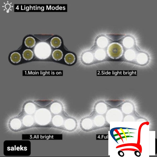 Baterijska Lampa Za Glavu - 7 Dioda Usb Punjenje F-T26