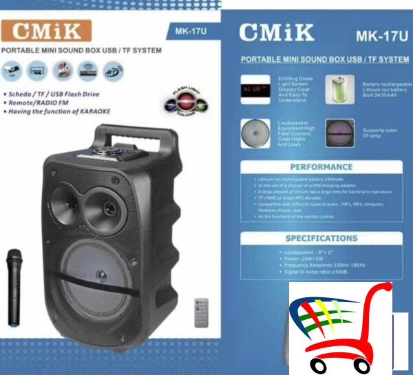 Blutut Zvunik Sa Beinim Mikrofonom Mk-17U -