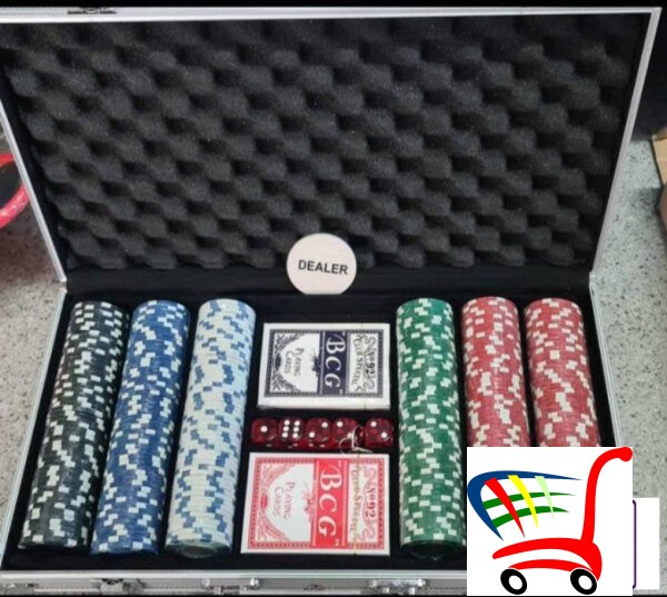 Ipovi Za Poker 300 Kom. Sa Dva Pila Karata I Koferom -