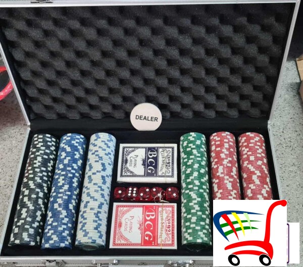 Ipovi Za Poker 300 Kom. Sa Dva Pila Karata I Koferom -