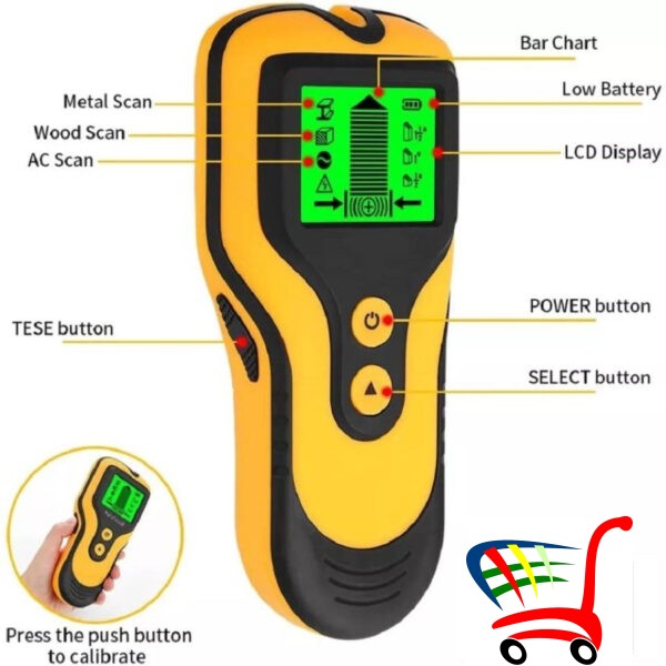 Detektor Za Kablove Metal Drvo Sa Lcd Ekranom -