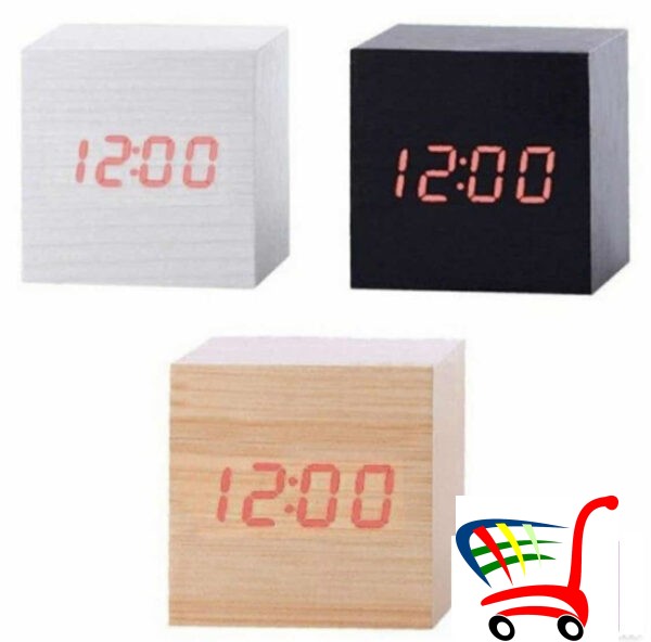 Digitalni Mali Sat - Wooden Clock