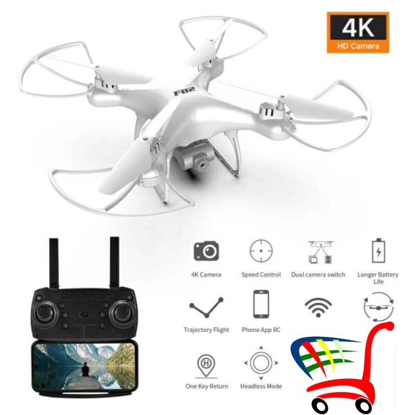 Dron F82 /Hd Kamera/ Beli/Crni -