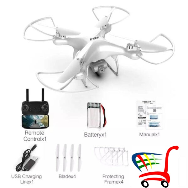 Dron F82 /Hd Kamera/ Beli/Crni -