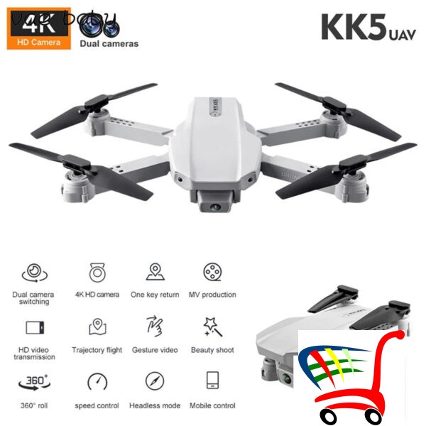 Dron Kk5 Sa Dve Kamere 4K -