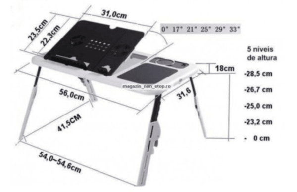 ! E-Table - Sto Za Laptop Sa Dva Kulera A