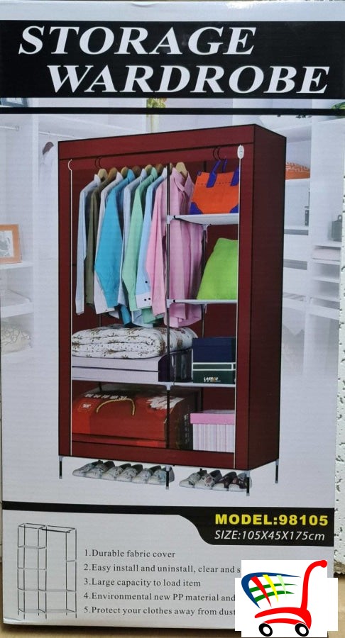 Garderober Prenosivi 105X45X175Cm -
