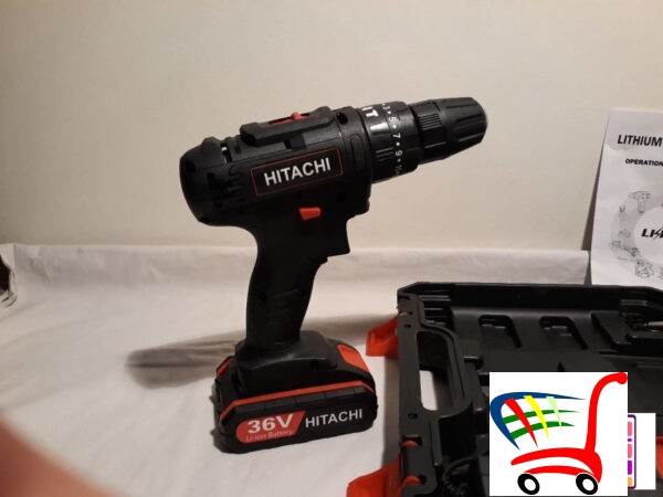 Hitachi Aku Srafilica/Busilica 36V +Pribor+2 Baterije -