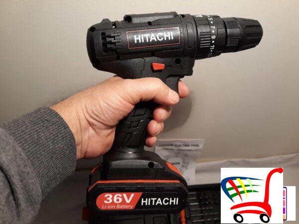 Hitachi Aku Srafilica/Busilica 36V +Pribor+2 Baterije -