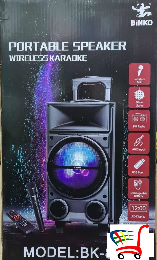 Karaoke Zvucnik Sa Bezicnim Mikrofonom Blutut-Bk-800 -