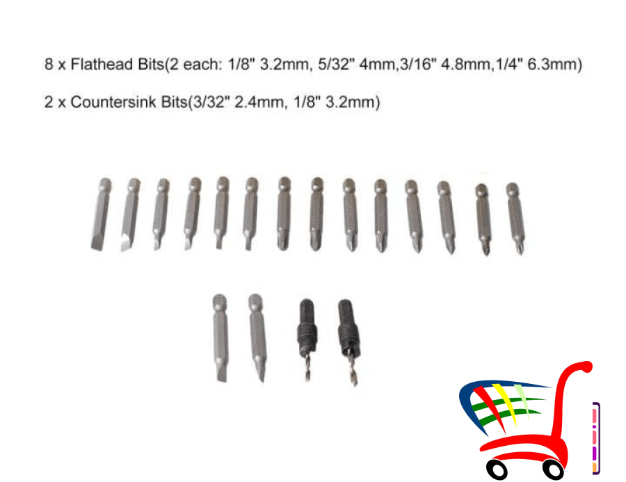 Komplet Set 20 U 1 Za Brzo Busenje I Srafljenje ! -