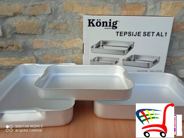 Konig Set Aluminijumskih Tepsija 3 Komada -