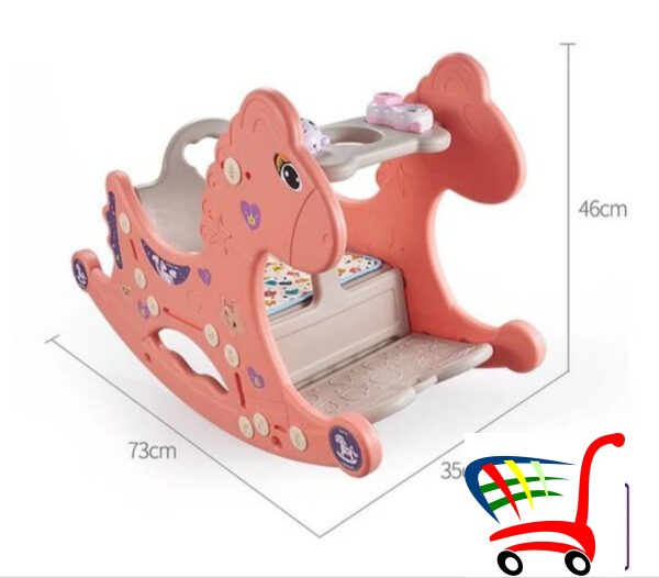 Konji Hranilica I Njihalica Za Decu 3U1 -
