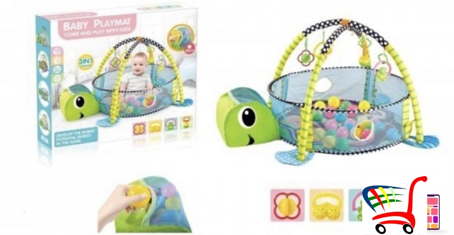 Kornjaca I Lavic Ogradica Za Bebe Sa Lopticama -