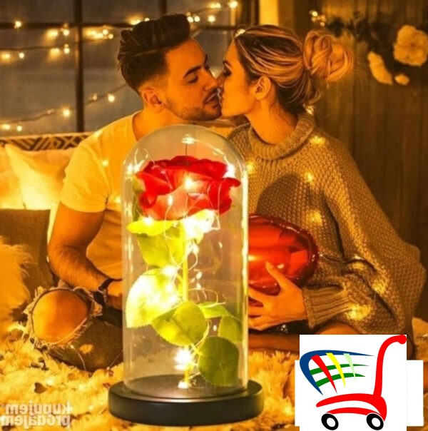 Lampa Ruza U Staklu -