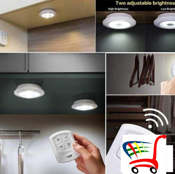 Lampe Sa Daljinskim Led Bezicne Lampe 3 Kom -