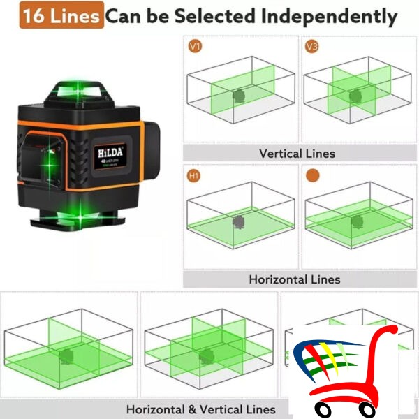 Laser Za Nivelaciju 4D 16 Linija Digitalni -