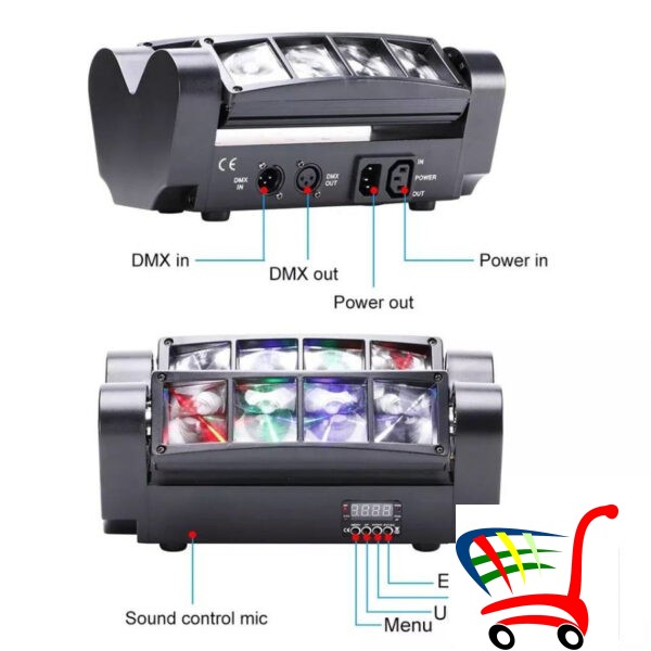 Led Rasveta Led Spider 8X3W Rgb Rasveta -