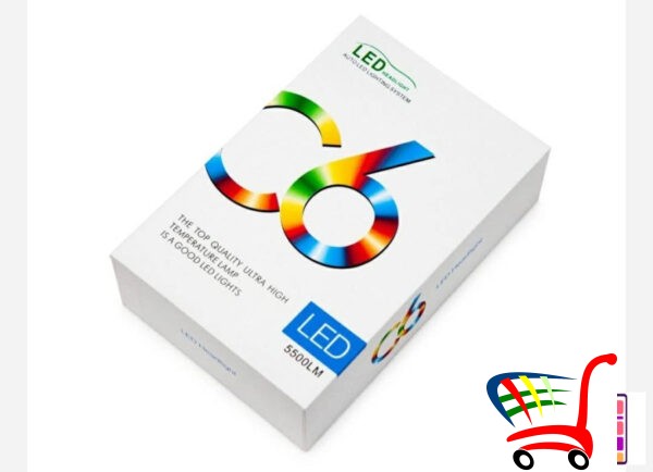 Led Sijalice H4 C6 5500Lm 6000K -