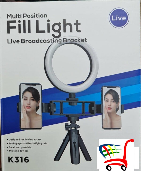 Led Svetlo Sa Dva Draa Za Telefone K316 - Ring Light