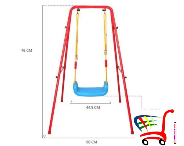 Ljuljaska I Kos Za Decu 2U1-Metalna Konstrukcija -
