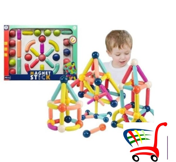 Magneti Za Decu-Set Magneta-Loptice I Stapici Magneti -