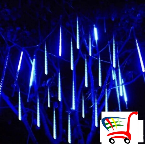 Meteorska Kisa Led Bele I Plave 8 Stapova -