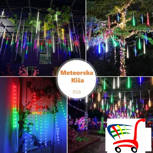 Meteorska Kisa Led Lampice Stapici Godisnja Rasveta -