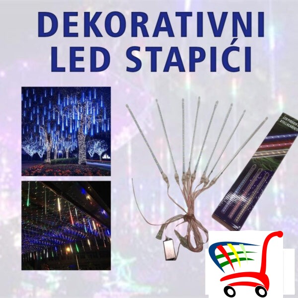 Meteorska Kisa Led Lampice Stapici Godisnja Rasveta -