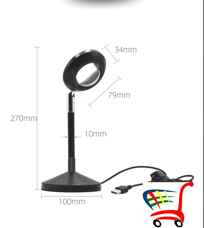 Nocna Lampa Rgb Sunset 16 Boja Usb -