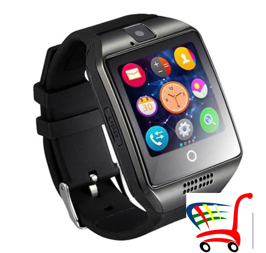 Pametni Sat Q18 Smart Watch Crni Telefon Sim Kamera -