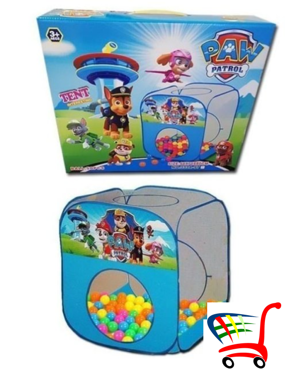 Paw Patrol- Deciji Sator 80X70X70Cm + Loptice -