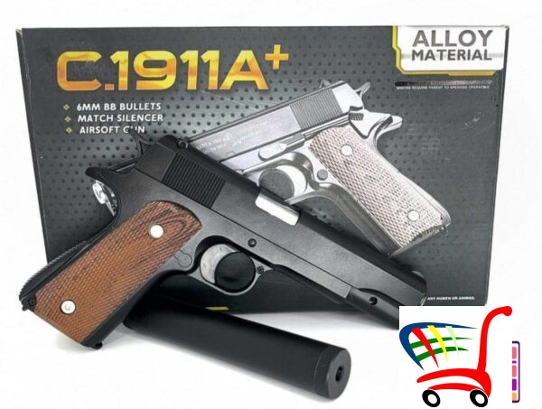 Pistolj Metalni C1911A+ - Metalni Pistolj Na Kuglice