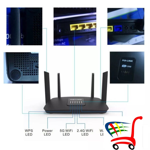 Pix Link Lv-Ac06 1200Mbps Wireless Lan Ruter -