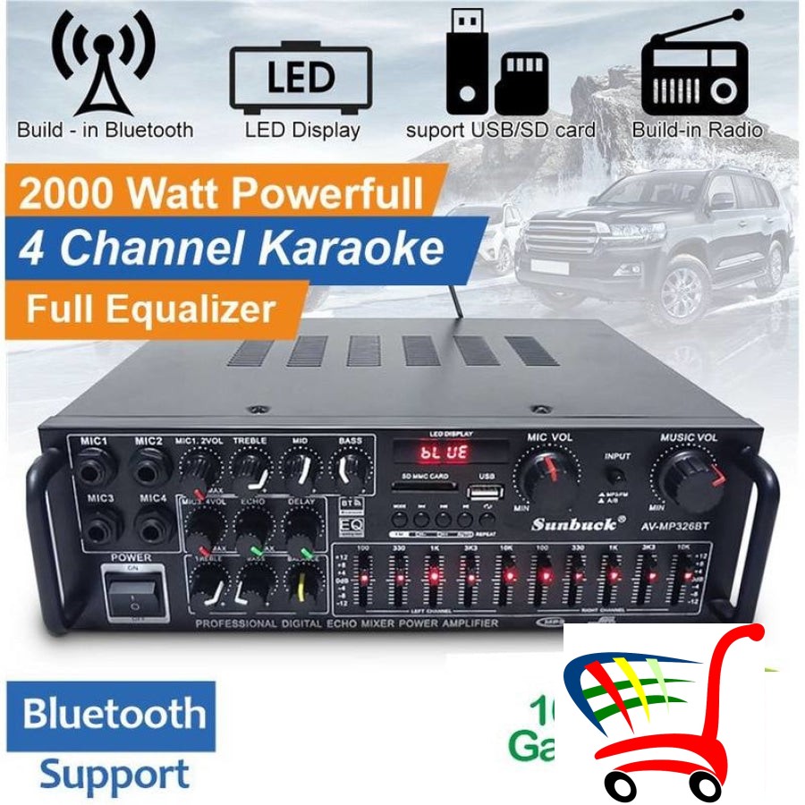 Pojacalo Bluetooth AV-MP326BT 800w - Pojacalo Bluetooth AV-MP326BT 800w ...
