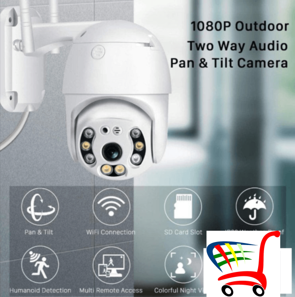 Premium Model:  Ip/Wifi/Ptz/360 Spoljna Kamera 1080P ! -